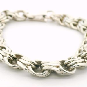 Pulsera Moderna Plata 900 Sellada Maciza