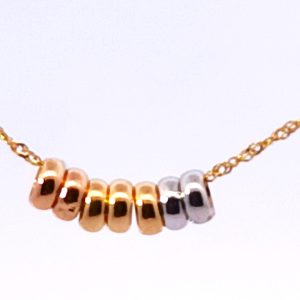 Conjunto Cadena Singapur Y 7 Donas Oro 18k Moderna