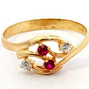 Anillo Moderno Oro 18k Cubic-rubies