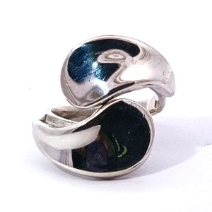 Anillo Moderno Diseño Italiano Plata 925 Maciza