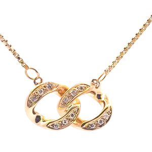 Gargantilla Oro 18k Macizo Estilo Cartier Brillantes