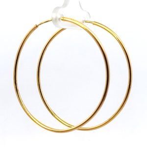 Par De Aros Argollas Grandes Oro 18k Macizas 42mm
