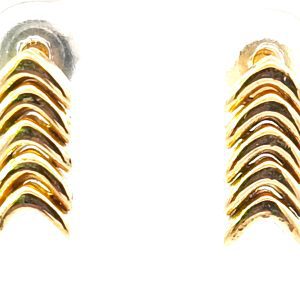 Par De Aros Modernos Oro 18k Flechas Movimiento