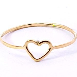 Anillo Moderno Corazon Oro 18k Macizo