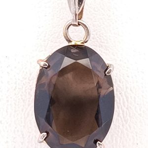 Dije Colgante Oro 18k Topacio Imperial Oval