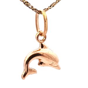 Dije Delfin Moderno Oro 18k Macizo 0,5 Gr