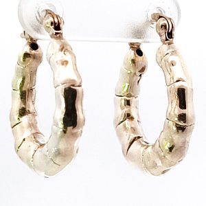 Par De Aros Argollas Trabajadas Plata 925 20 Mm