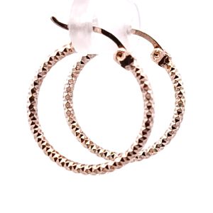 Par De Aros Argollas Diseño Plata 925 18mm