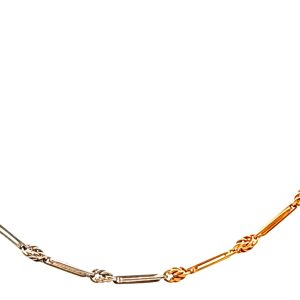 Collar Antiguo Cadena Fornitura Oro 18k Macizo 2 Colores