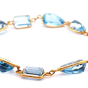 Pulsera Moderna Oro 18k topacios 50 Kilates Aprox