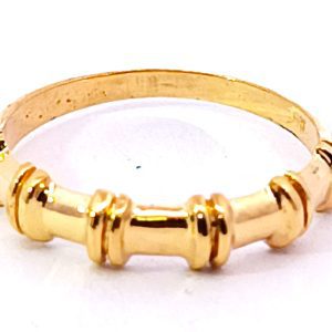 Anillo Moderno Diseño Oro 18k 7 Travesaños Macizo