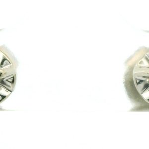 Par De Aros Solitarios Modernos Platino Brillantes 0,20 Ct