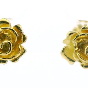 Par De Aros Rosas Oro 18k Macizas