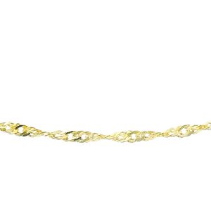 Collar Cadena Turbillon Oro 18k 40 Cm