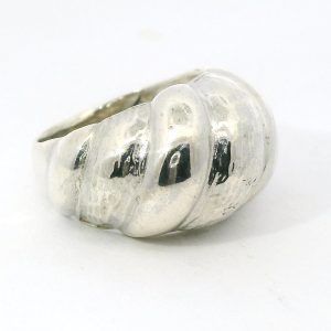 Anillo Diseño Moderno Plata 925 5 Ondas