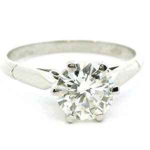 Anillo Solitario Compromiso Platino 950 Brillante 1,60 Ct