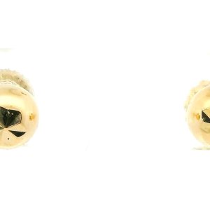 Par De Aros Bolas Oro 6mm Oro 18k