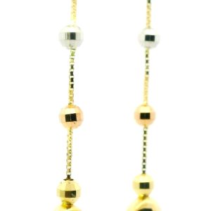 Par De Aros Pendientes Modernos Oro 18k Combinados 3 Colores