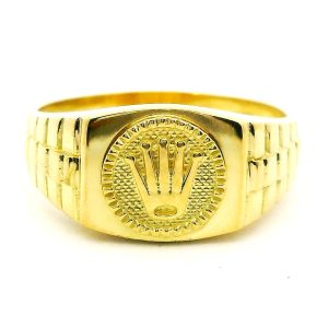 Anillo Sello Oro 18k Macizo Modelo Rolex