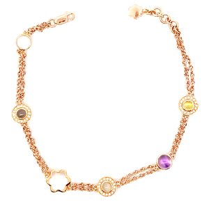 Pulsera Mont Blanc Oro 18k Brillantes, Amatistas, Moon Stone