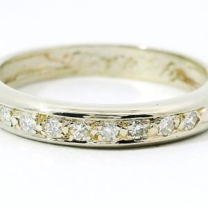 Anillo Medio Sinfin Moderno Oro 18k Blanco Brillantes
