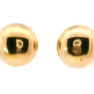 Par De Aros Media Bola Oro 18k Rojo 12 Mm