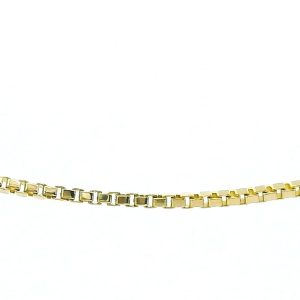 Collar Moderna Veneciana Oro 18k 40 Cm Maciza