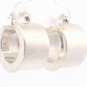 Par De Aros Argollas Anchas Plata 925 18 Mm