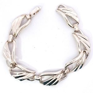 Pulsera Moderna Diseño Plata 925 Eslabon Alas