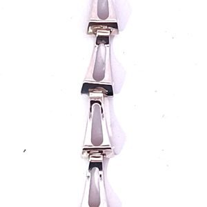 Pulsera Moderna Diseño Triangular Plata 900 Maciza
