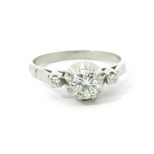 Anillo Solitario Compromiso Platino 950 brillante 0,60 ct