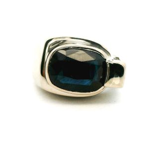 Anillo Chevallierzafiro Azul Natural 4 Ct Platino 950
