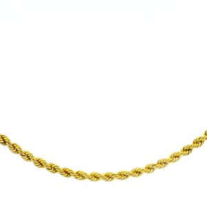 Collar Cadena Turbillón Oro 18k 50 Cm