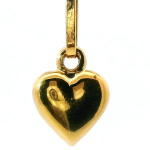 Dije Corazon Moderno Oro 18k 0,7 Gr
