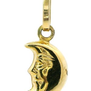 Dije Luna Moderna Oro 18k 0,7 Gr