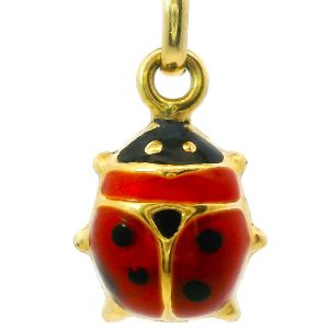 Dije Vaquita De San Antonio Oro 18k Esmalte